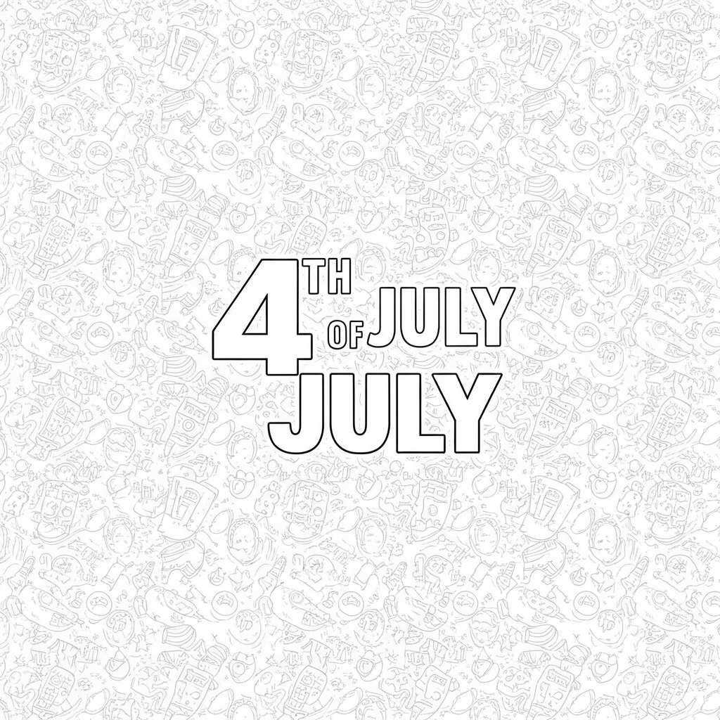 4th of july pattern coloring page
