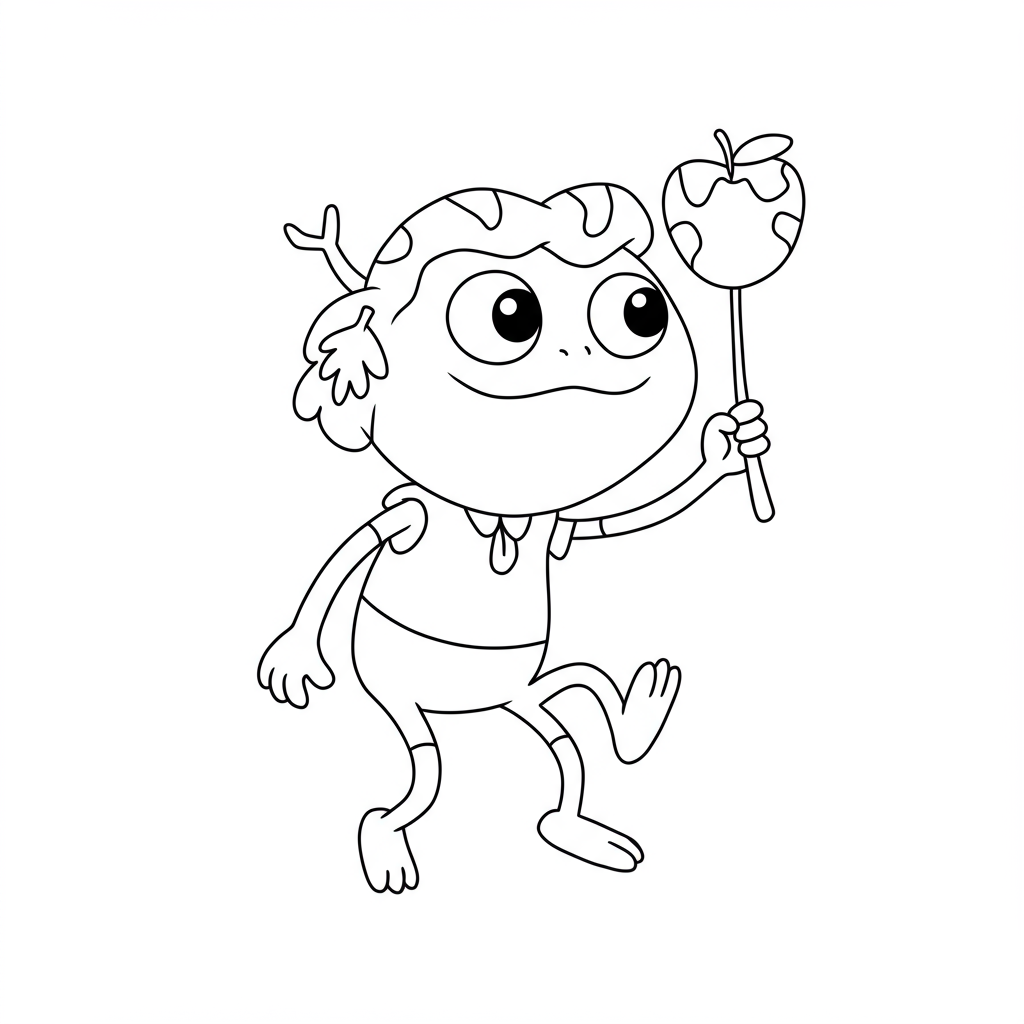 página para colorir de bebê de amphibia sprig