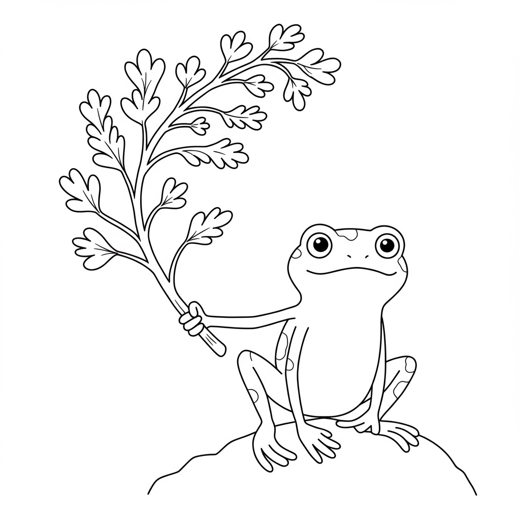 página para colorir de desenho animado de amphibia sprig