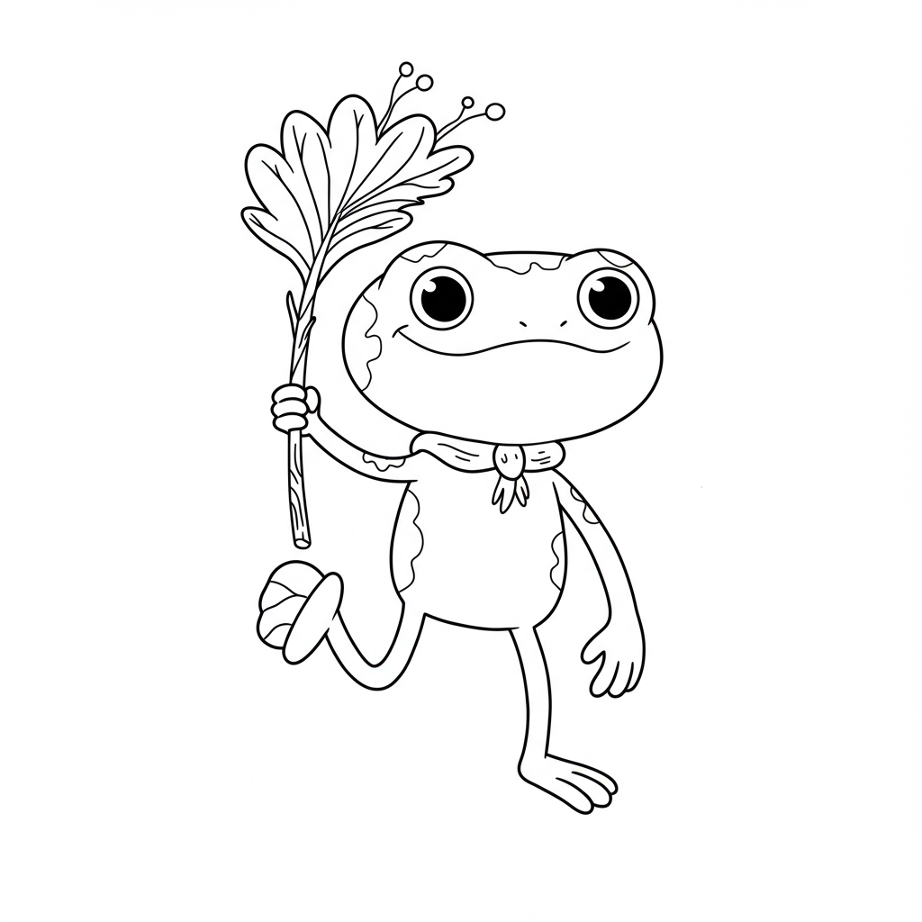 página para colorir fofa de amphibia sprig
