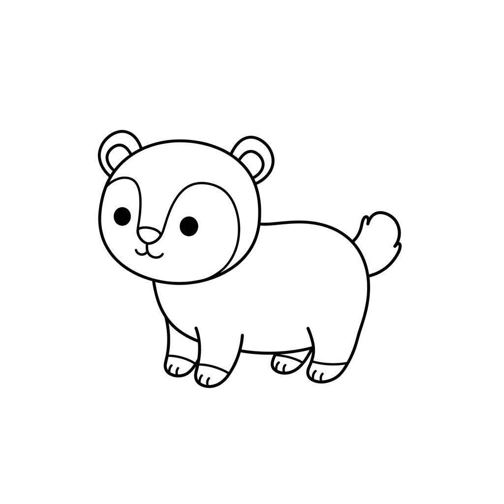animal baby coloring page