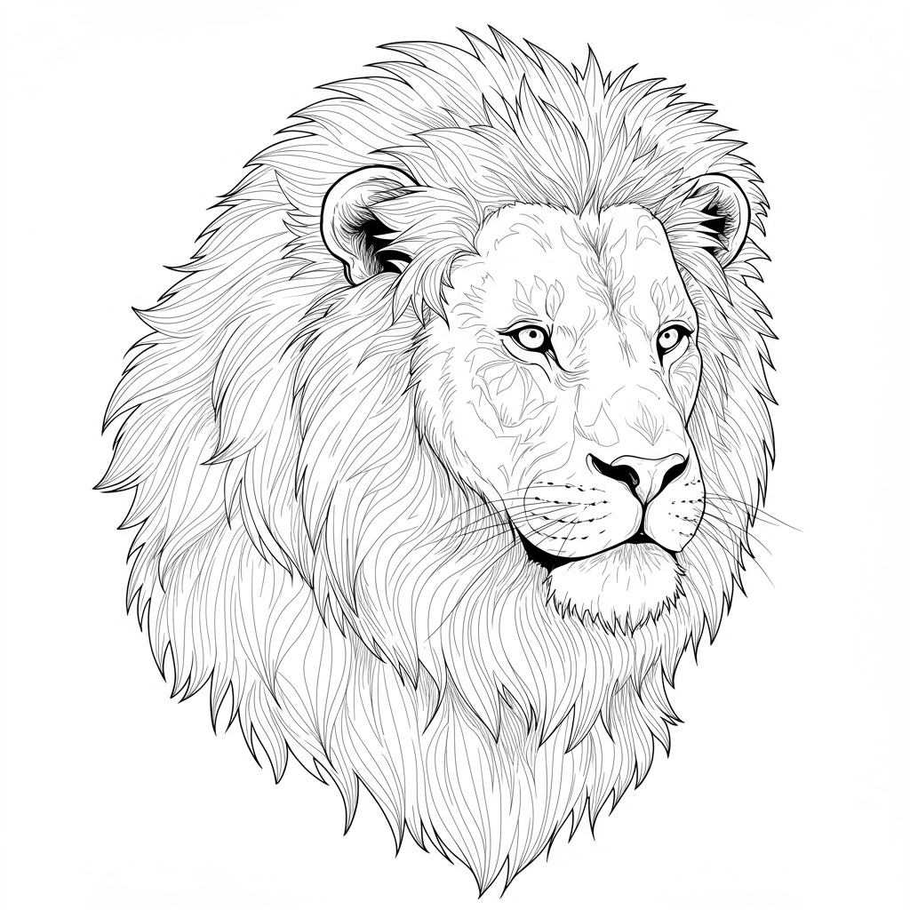 animal detailed coloring page