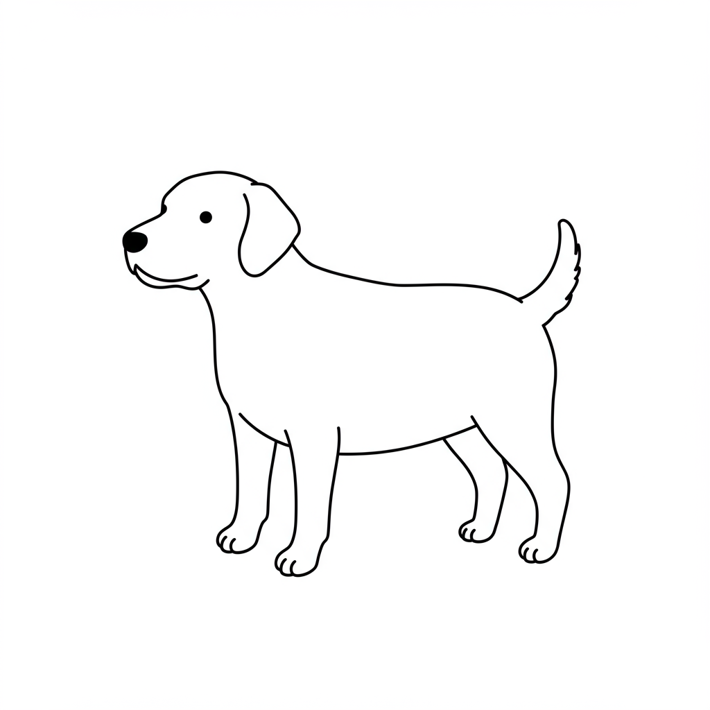 animal easy coloring page