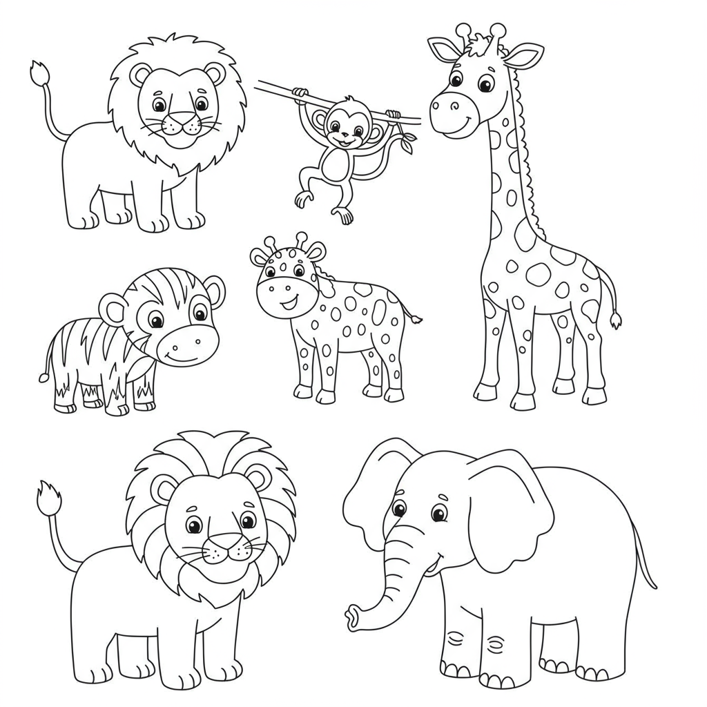 animal educational coloring page