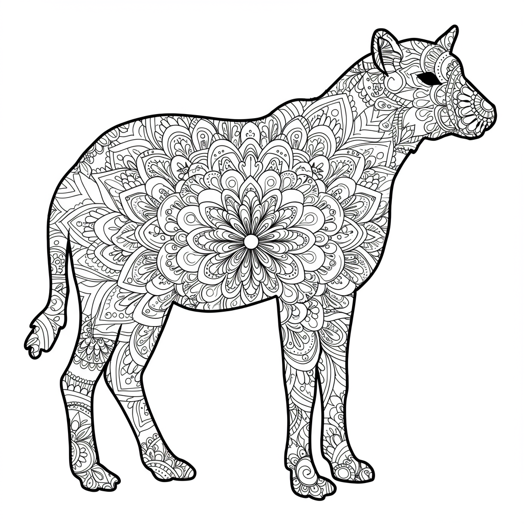 animal mandala coloring page