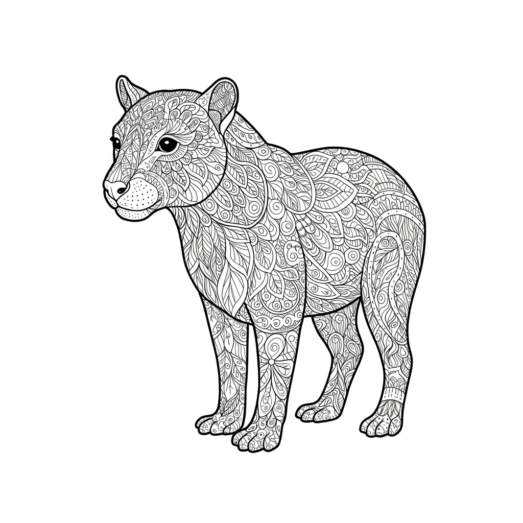 animal pattern coloring page