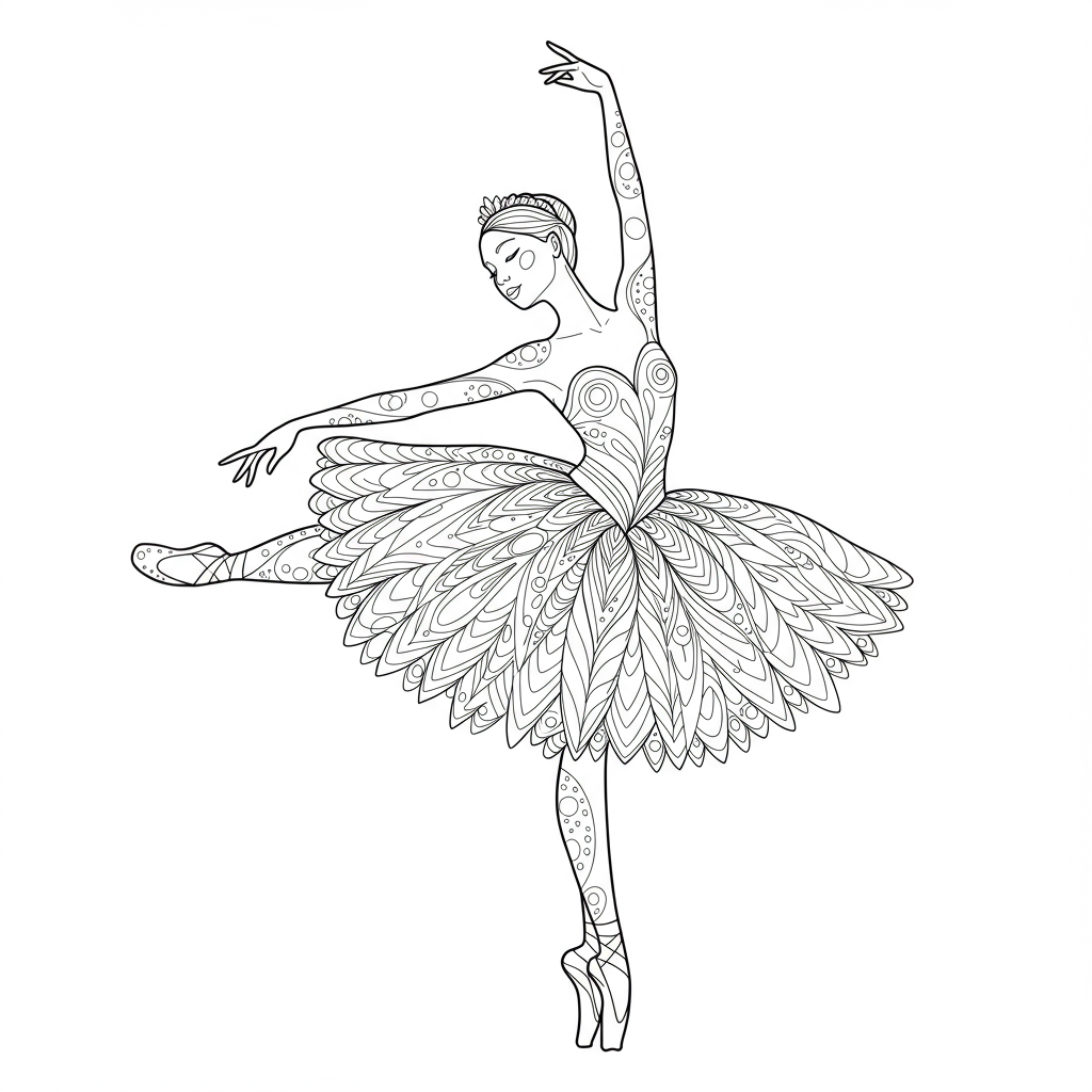 ballerina coloring book pages abstract coloring page