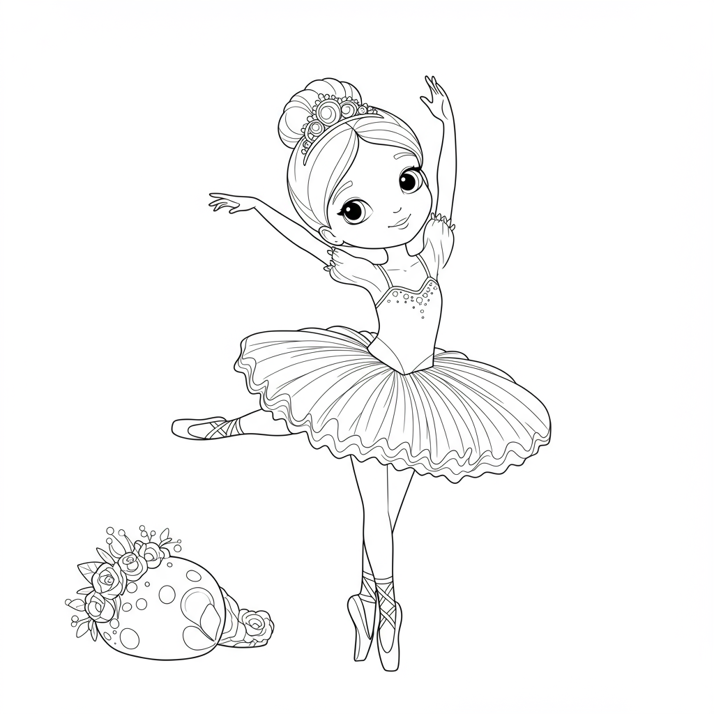 ballerina coloring book pages cute coloring page