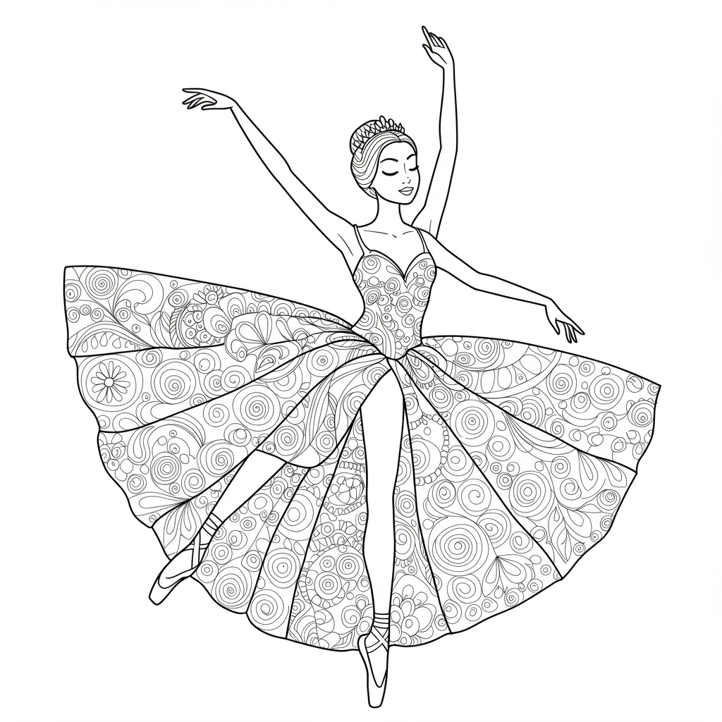 ballerina coloring book pages decorative coloring page