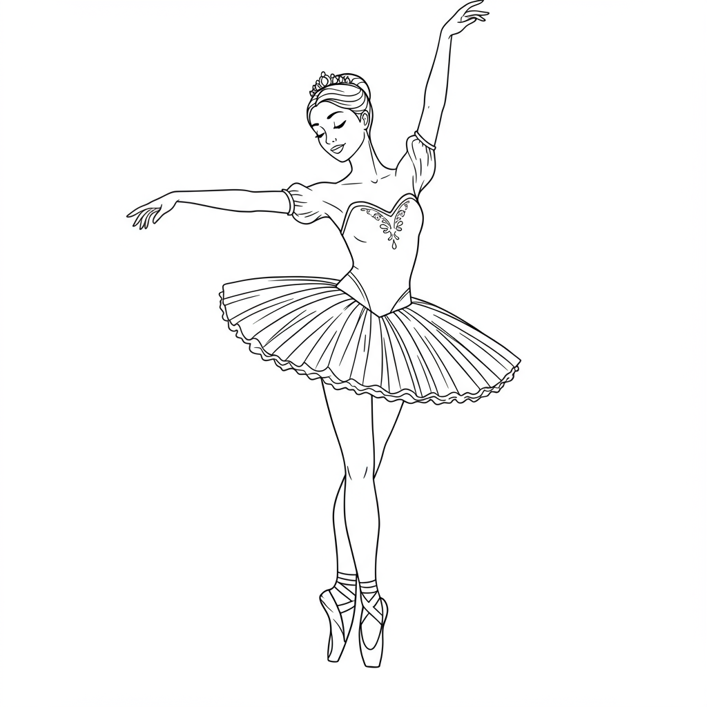 ballerina coloring book pages portrait coloring page