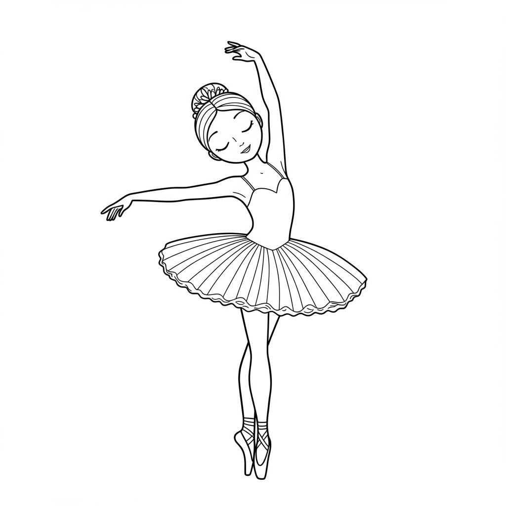 ballerina coloring book pages simple coloring page