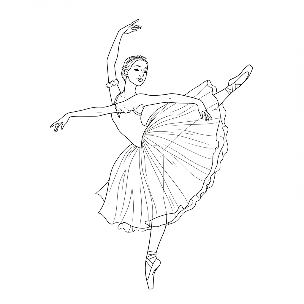 ballet portrait coloring page