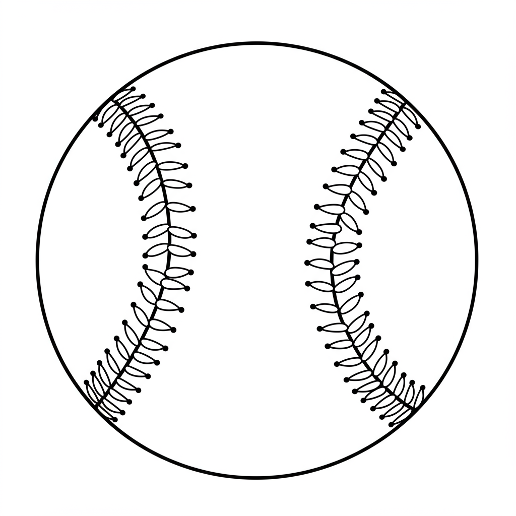 baseball educational coloring page