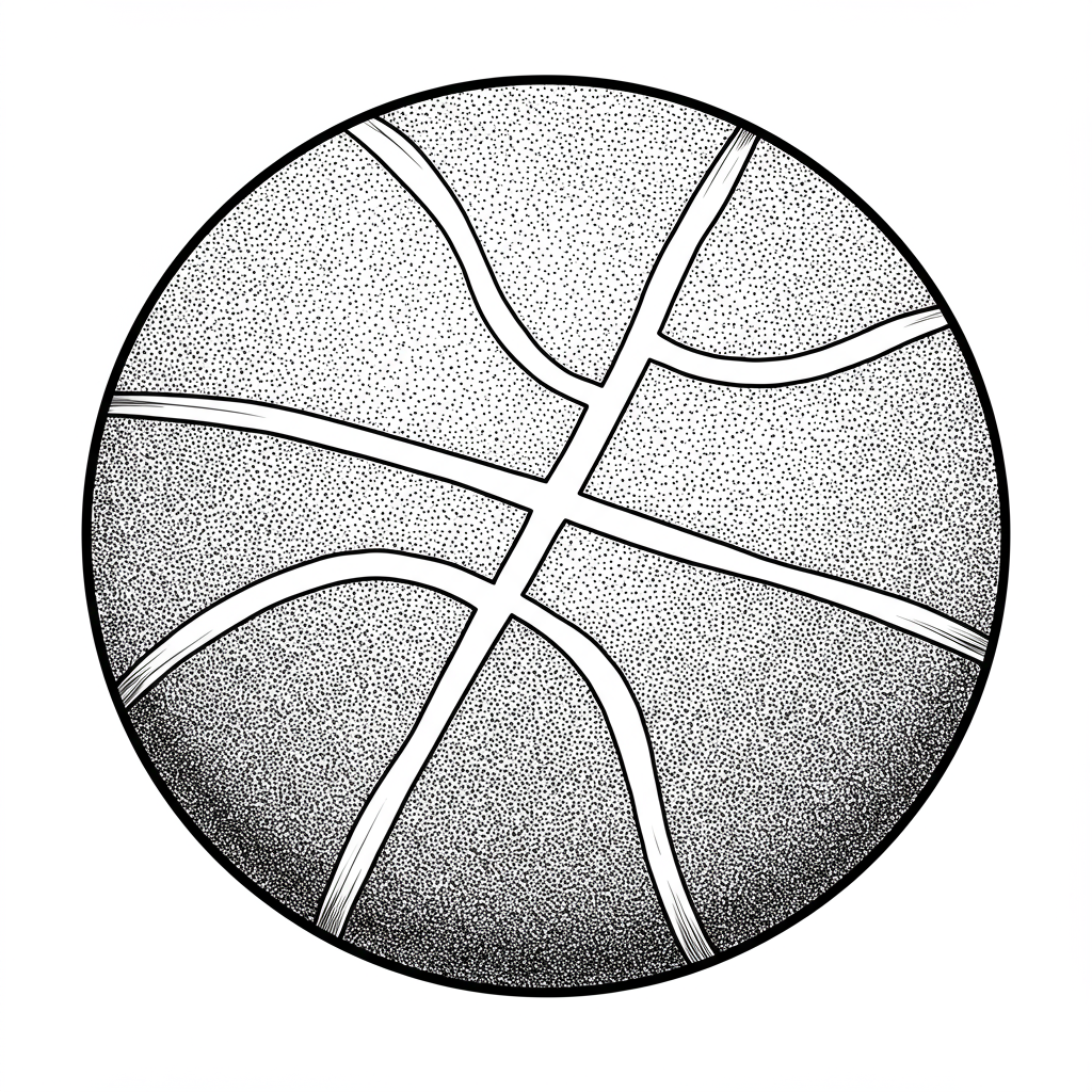 basketball decorative coloring page