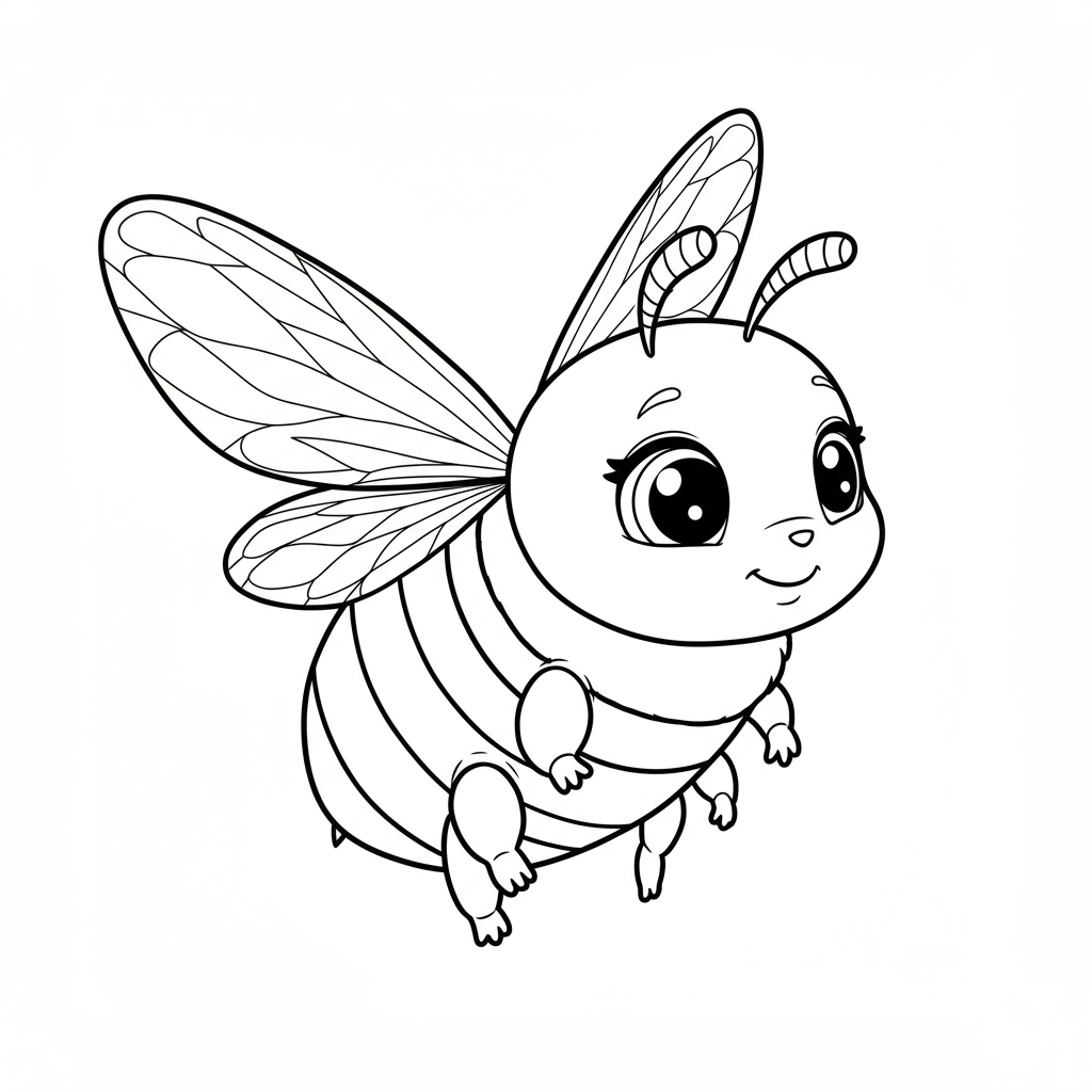 bee baby coloring page