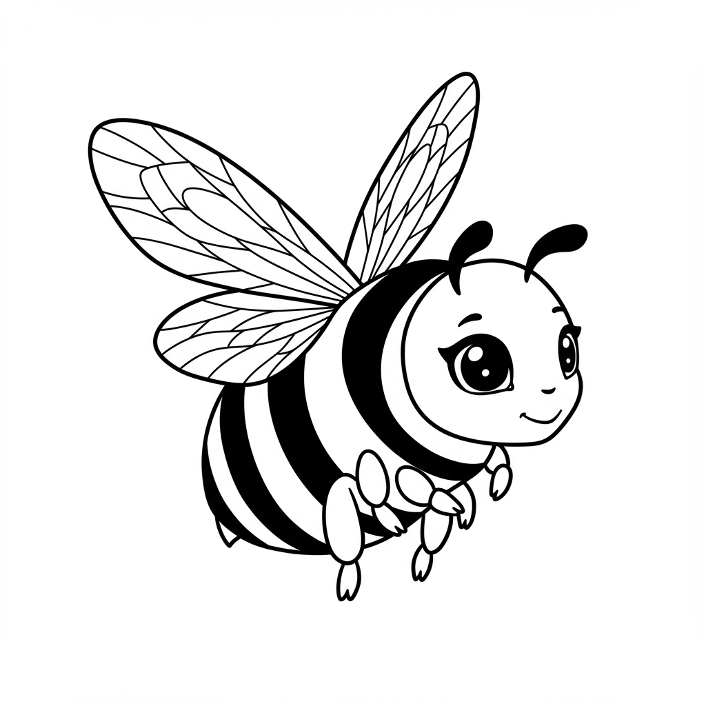 bee cute coloring page