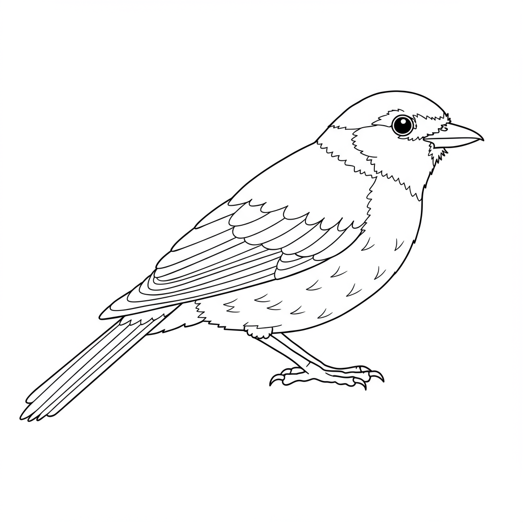 bird educational coloring page
