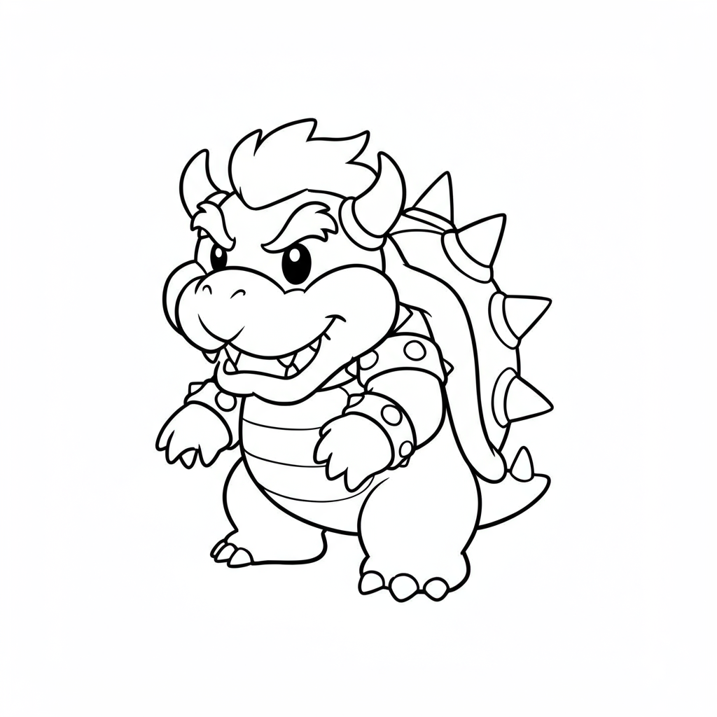 bowser baby coloring page
