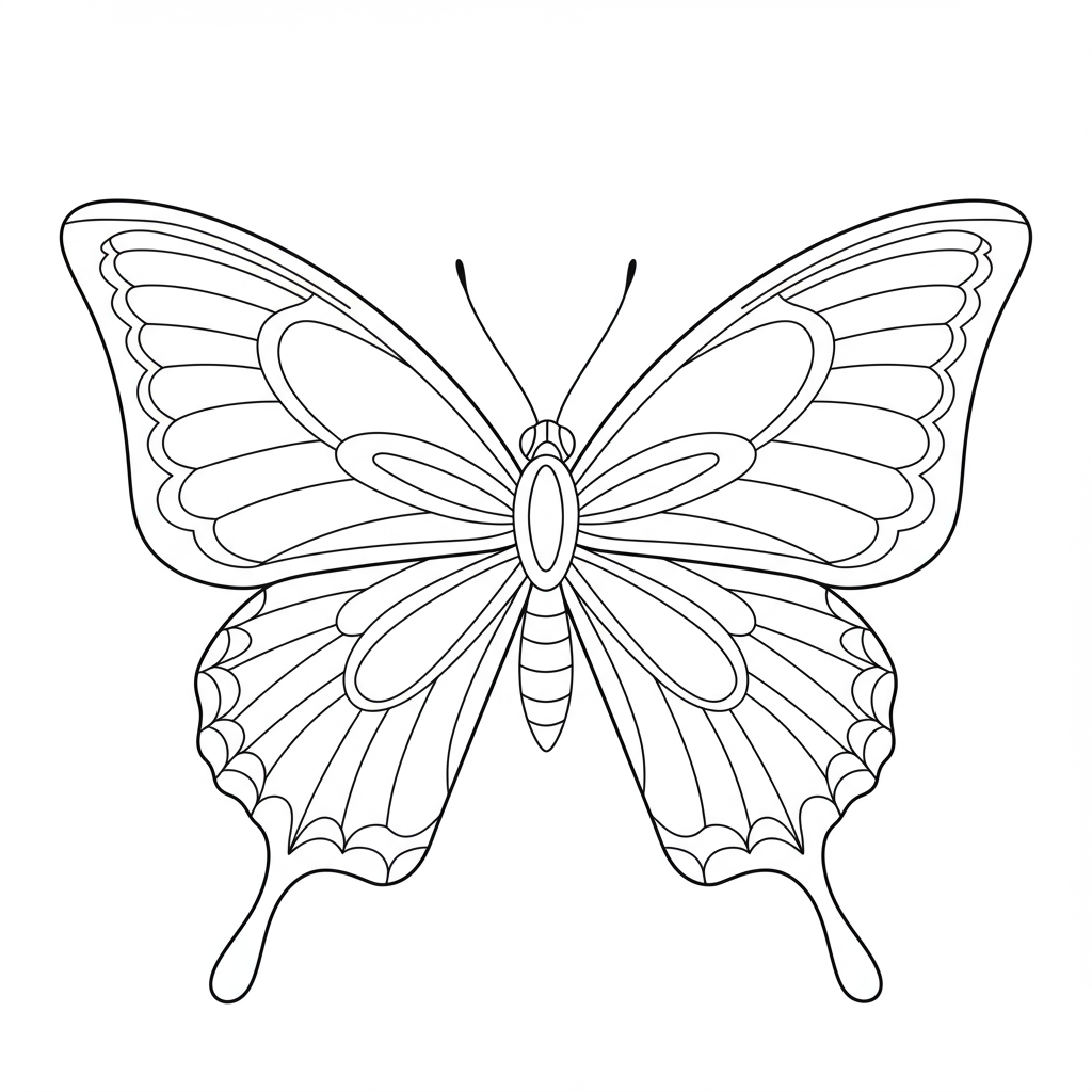 dibujo para colorear de mariposa bebé