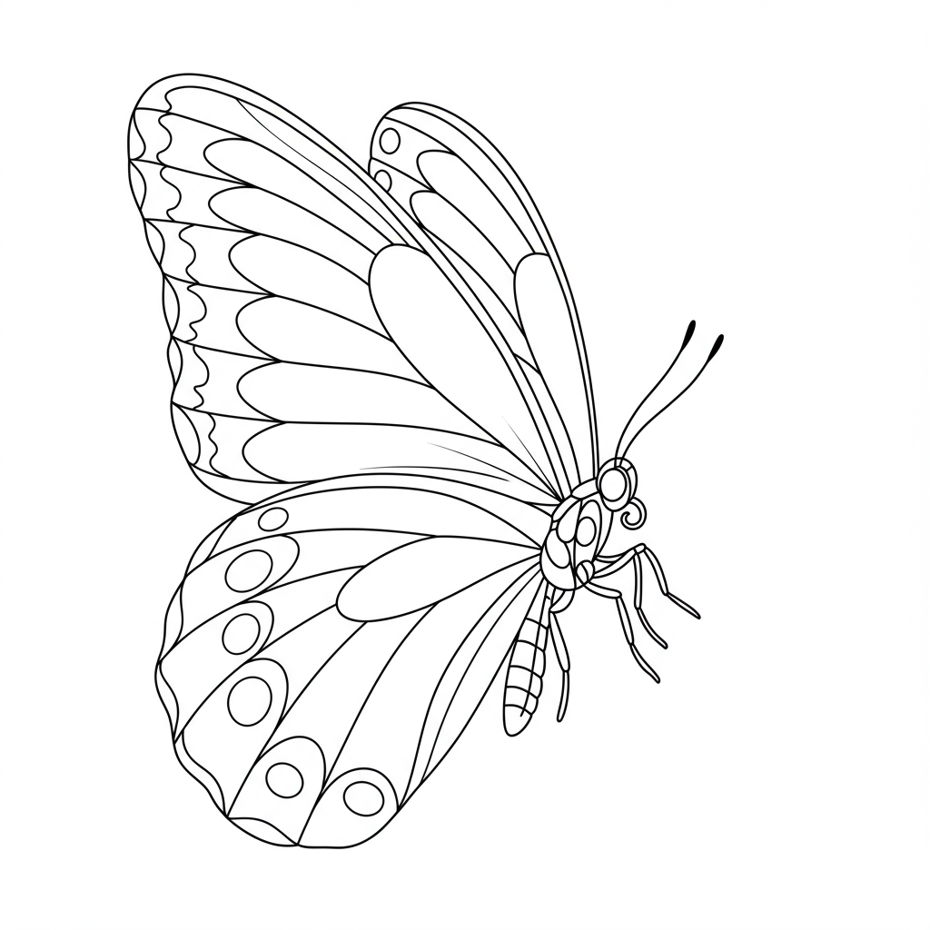 dibujo para colorear de mariposa educativa
