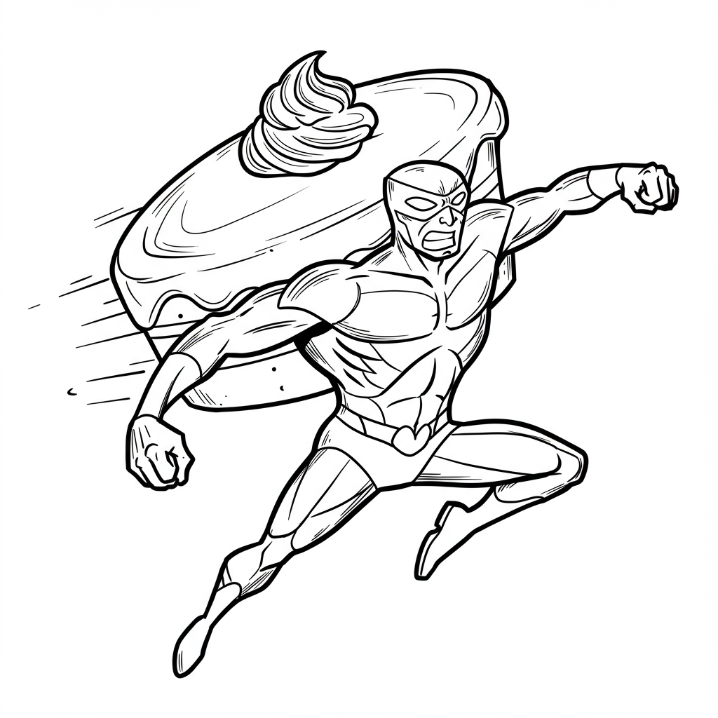 cake action coloring page