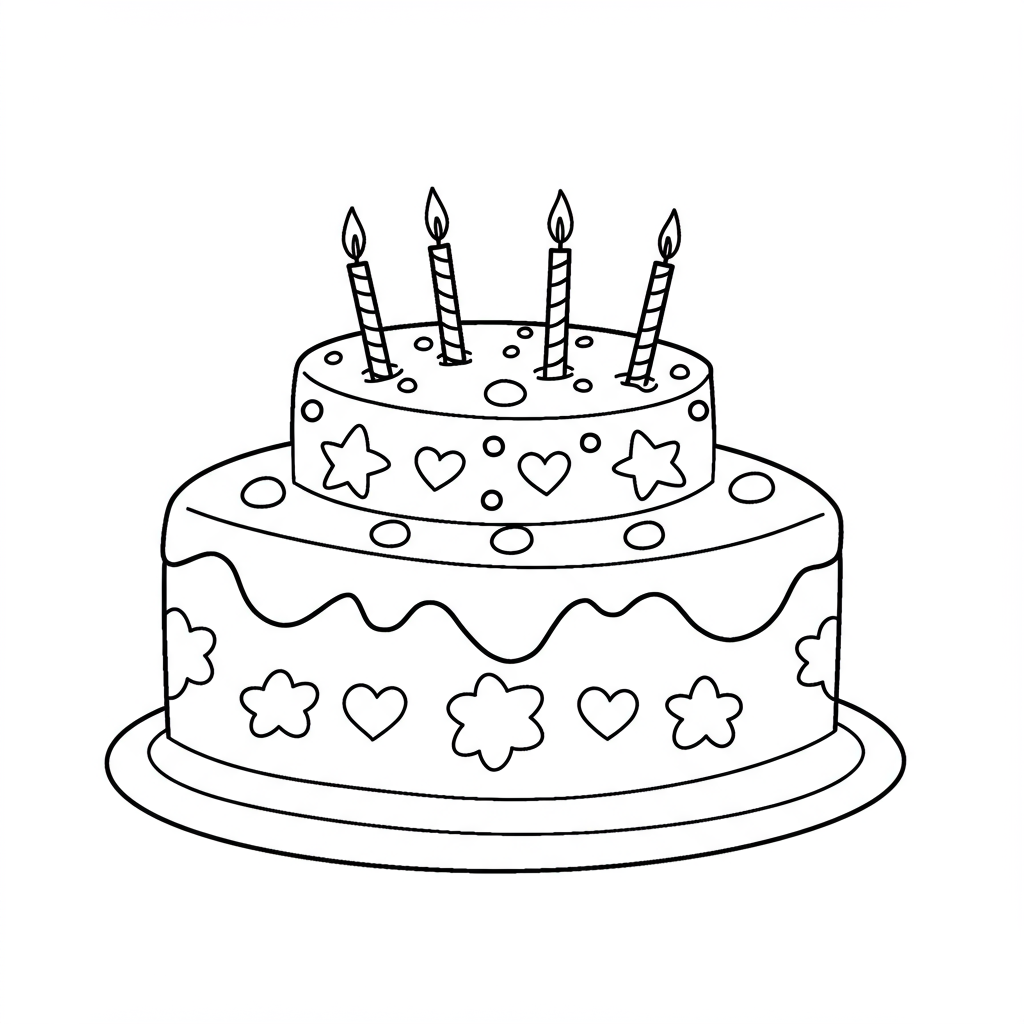 cake baby coloring page