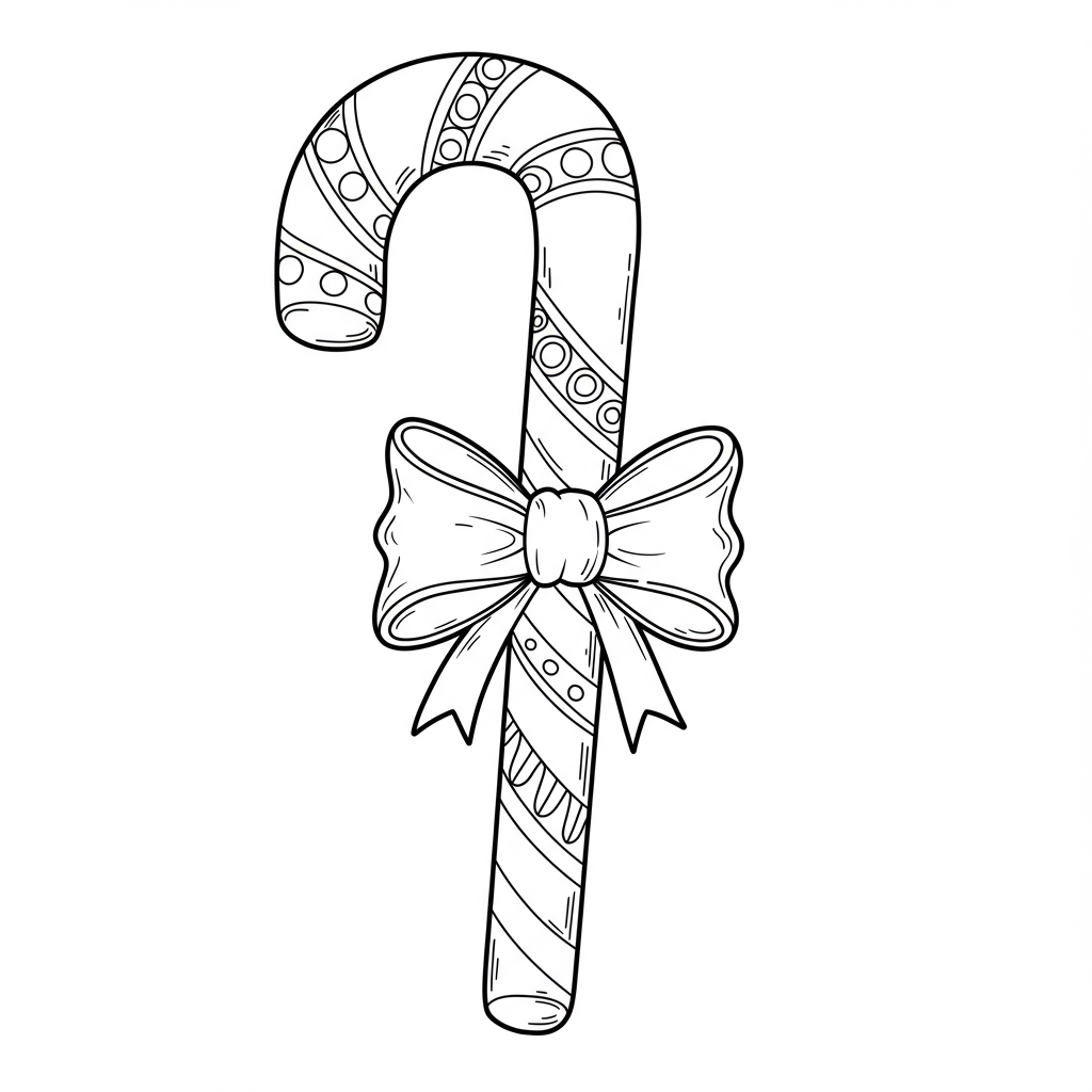candy cane abstract coloring page
