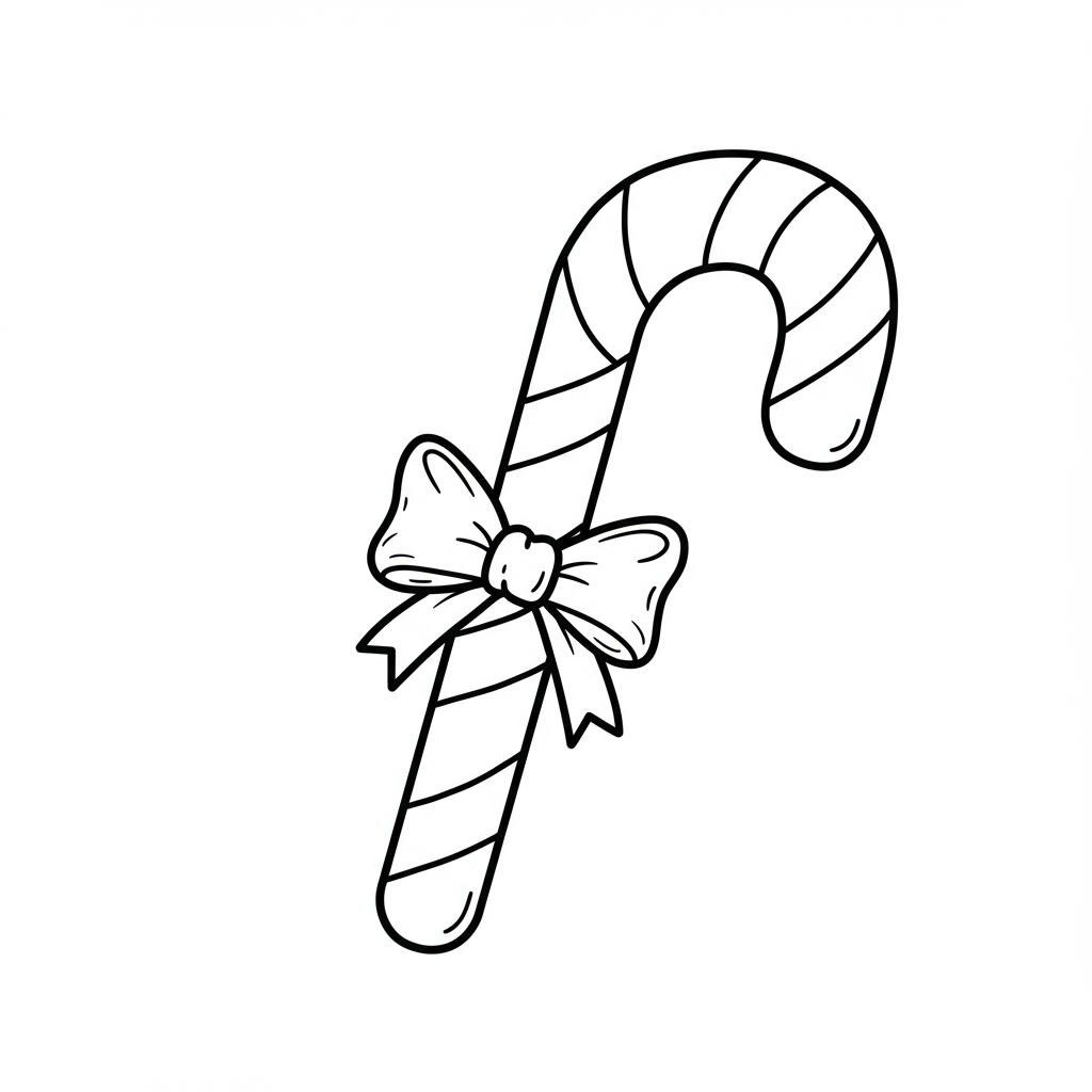 candy cane cartoon coloring page