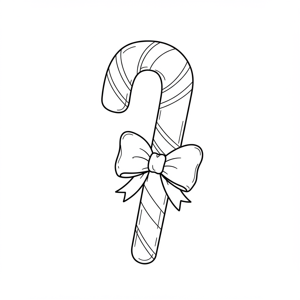 candy cane educational coloring page