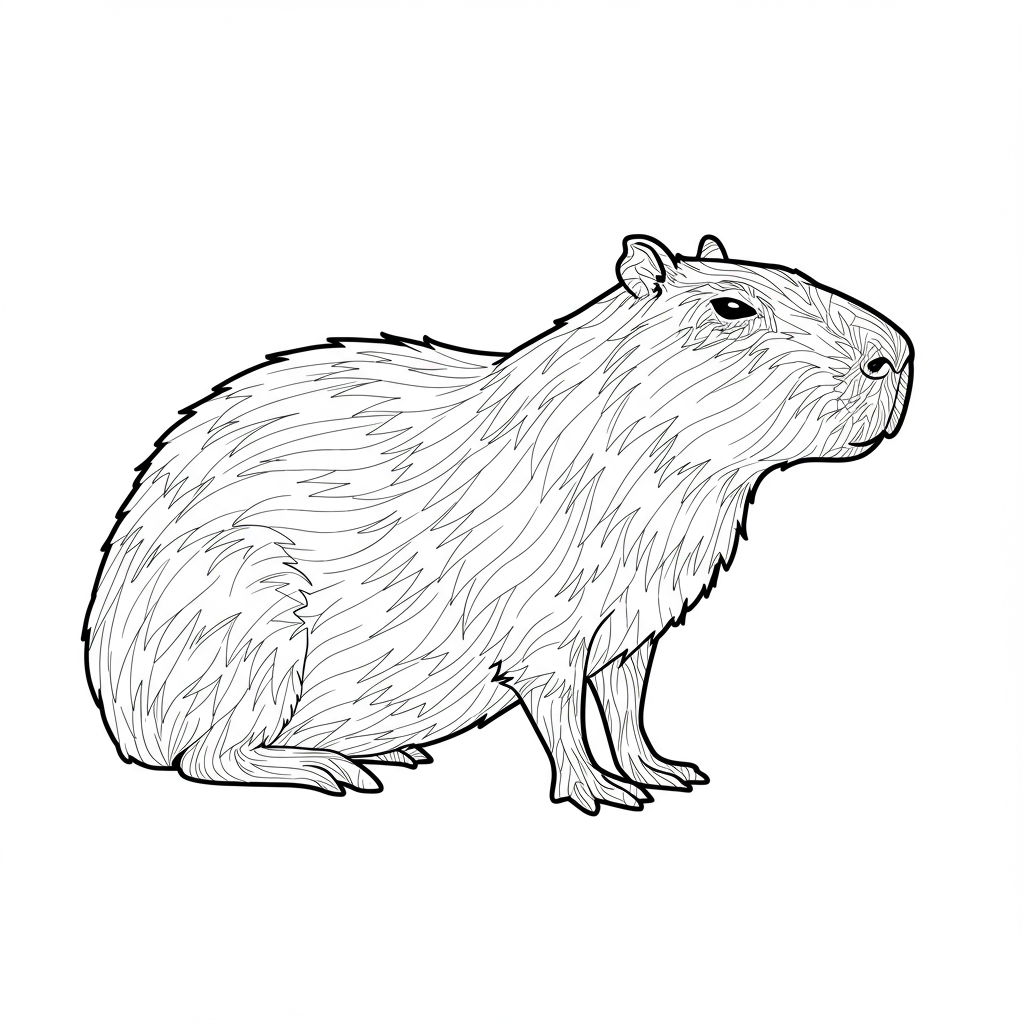 capybara disegni da colorare astratto