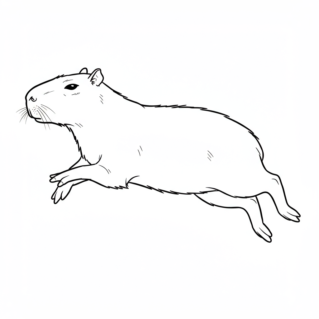 capybara disegni da colorare azione