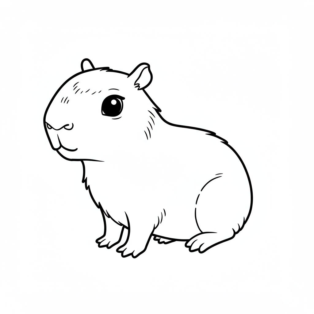 capybara disegni da colorare cucciolo