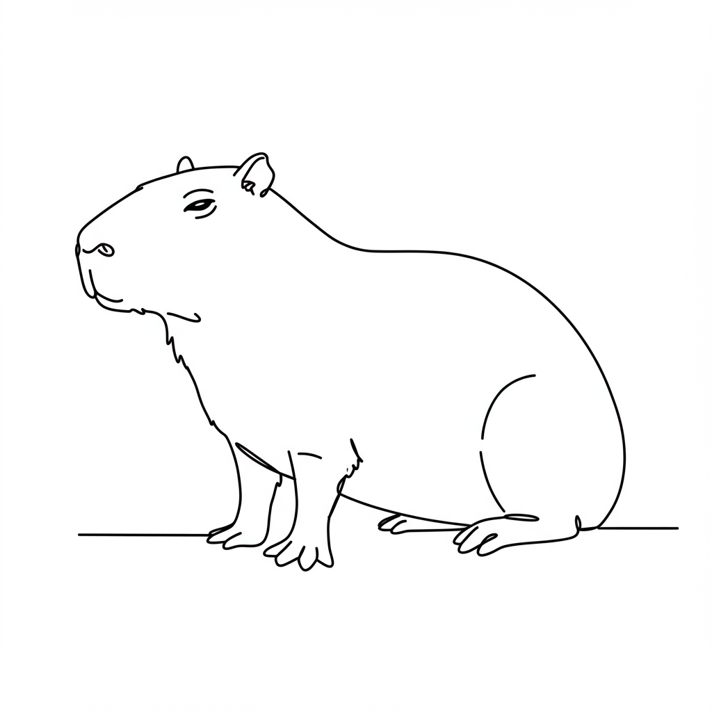capybara disegni da colorare semplice