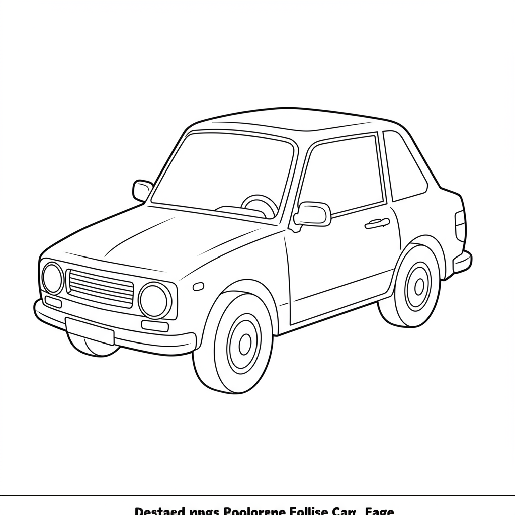 車の教育ぬりえページ
