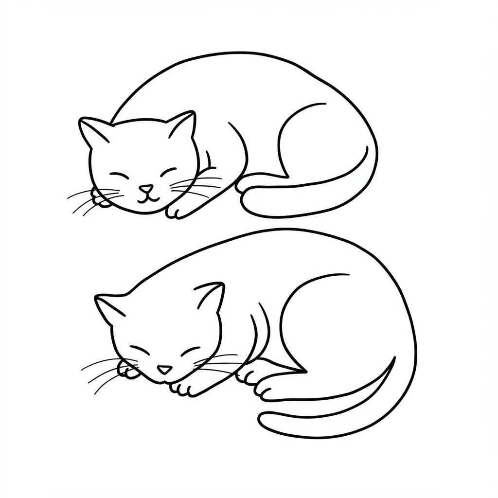 catnap abstract coloring page