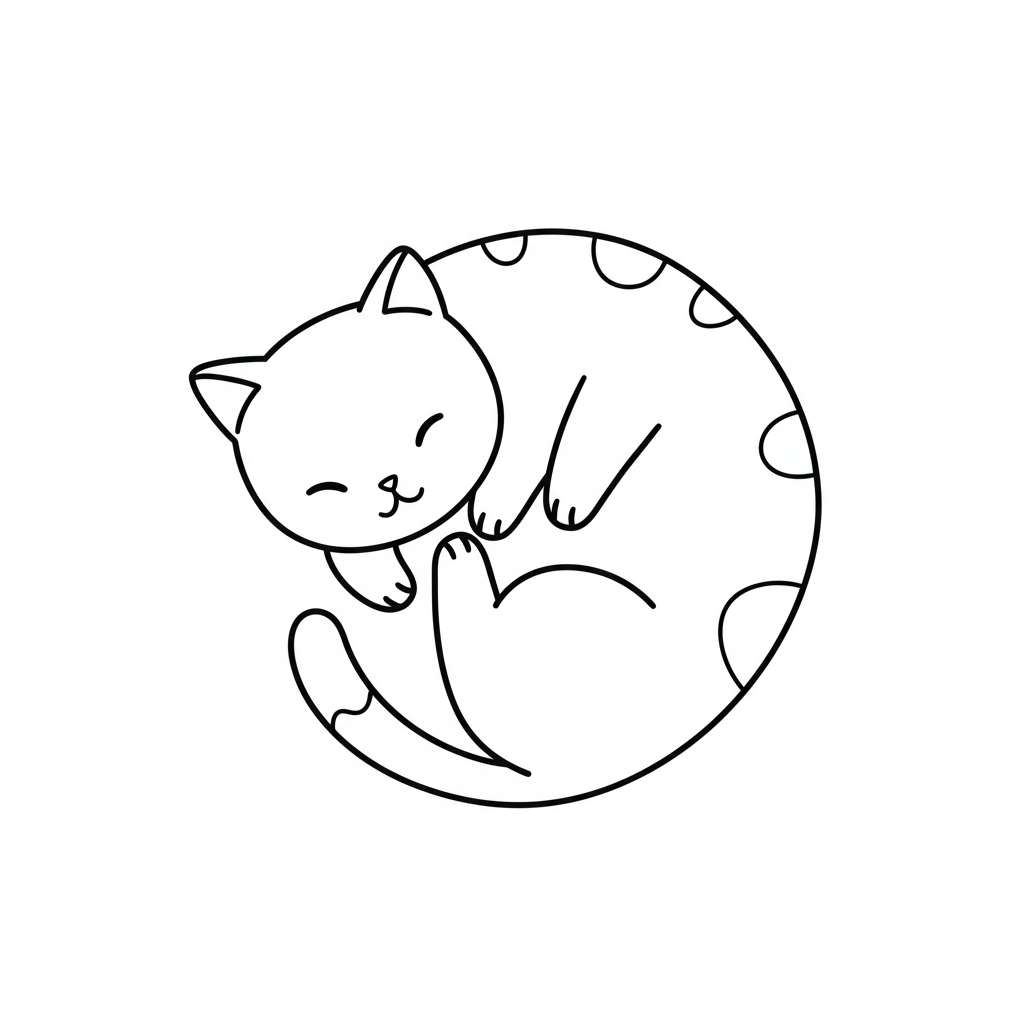 catnap cute coloring page