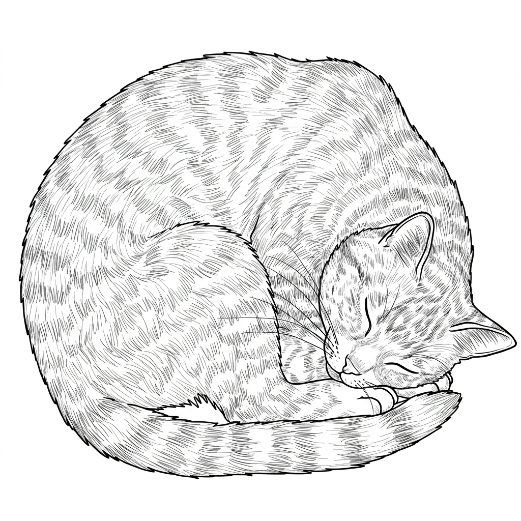 catnap detailed coloring page