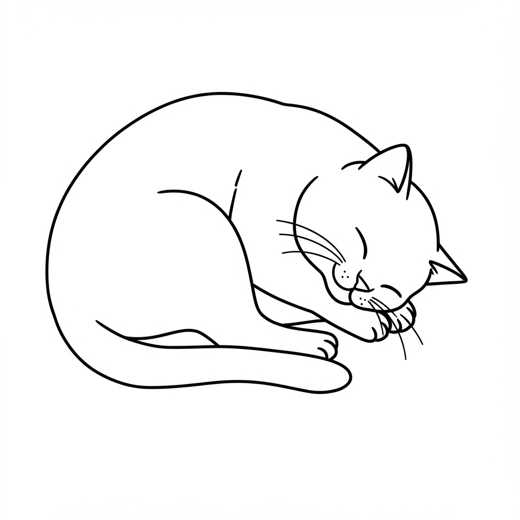 catnap easy coloring page