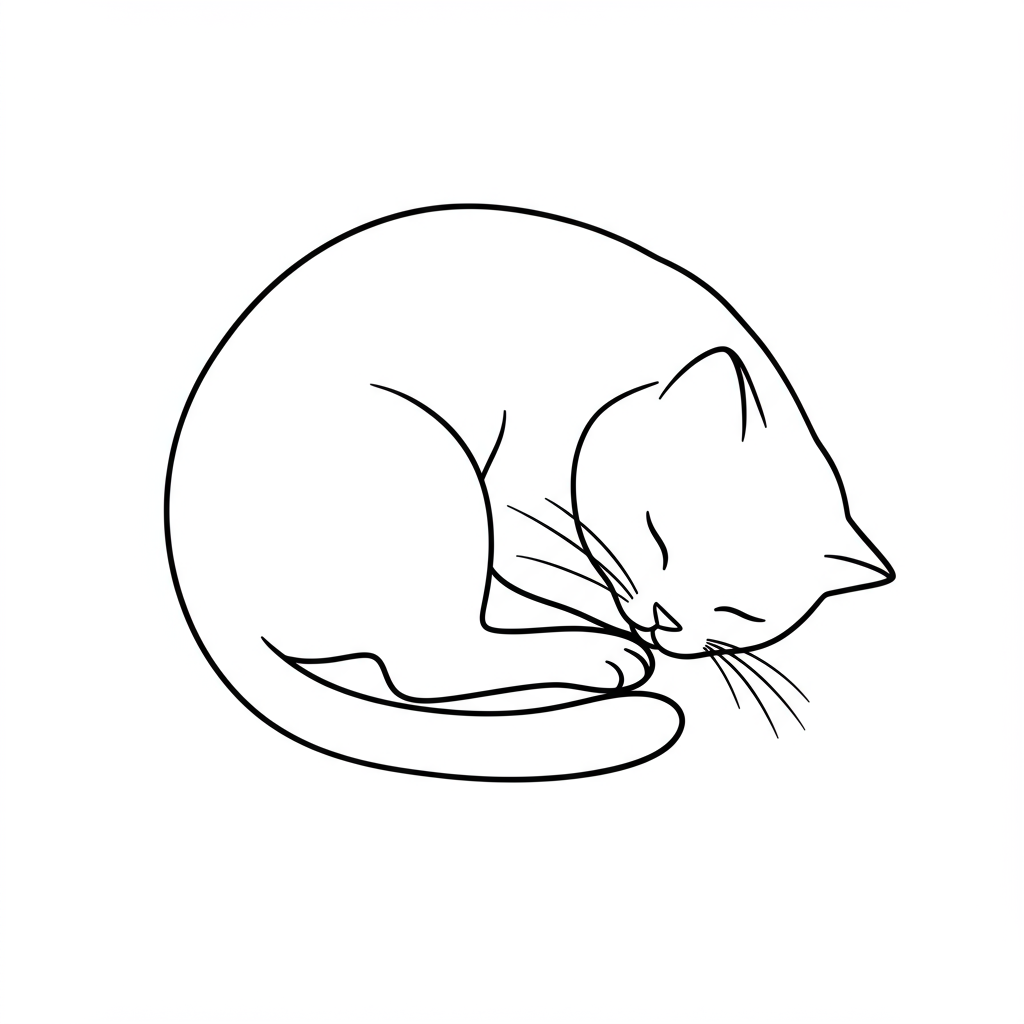 catnap simple coloring page