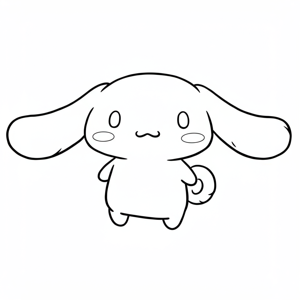 cinnamoroll cartoon coloring page