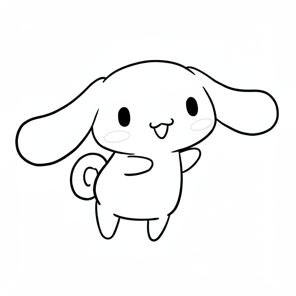 cinnamoroll cute coloring page