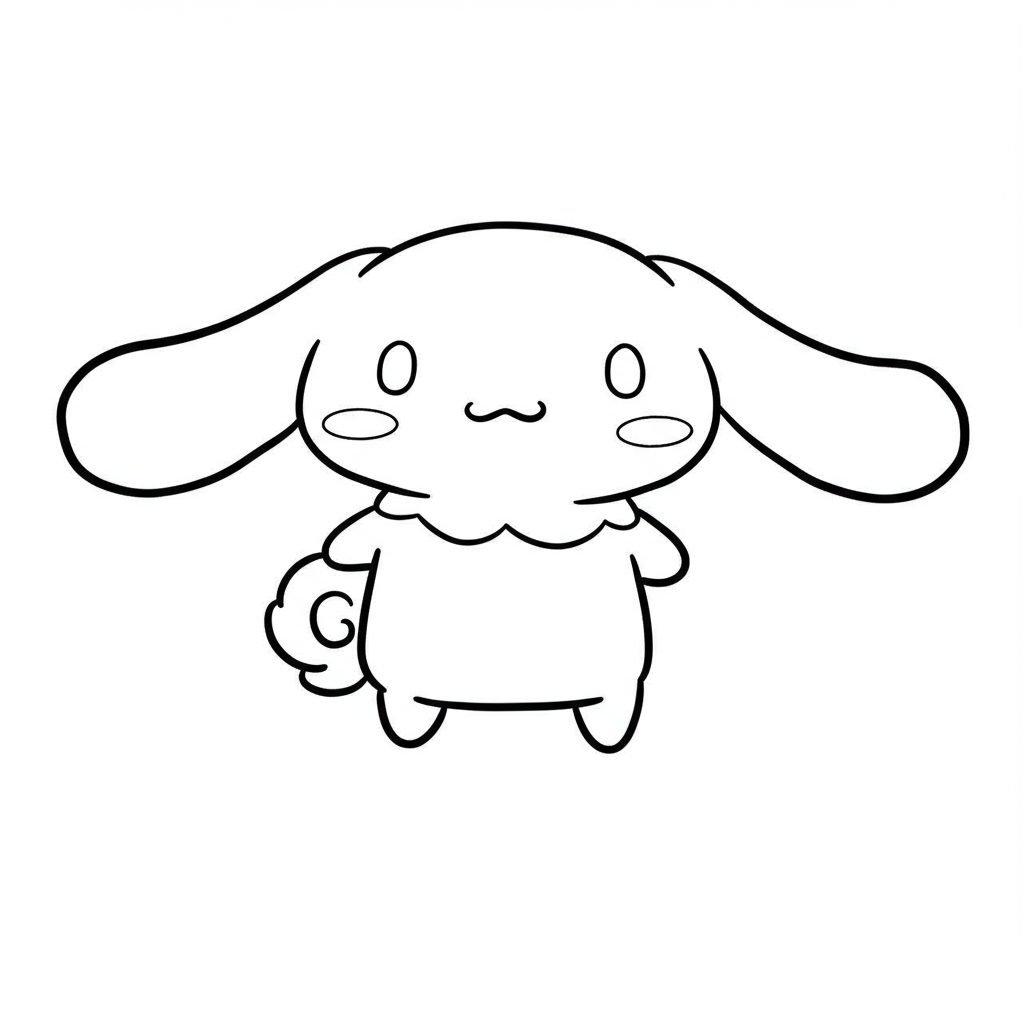 cinnamoroll detailed coloring page