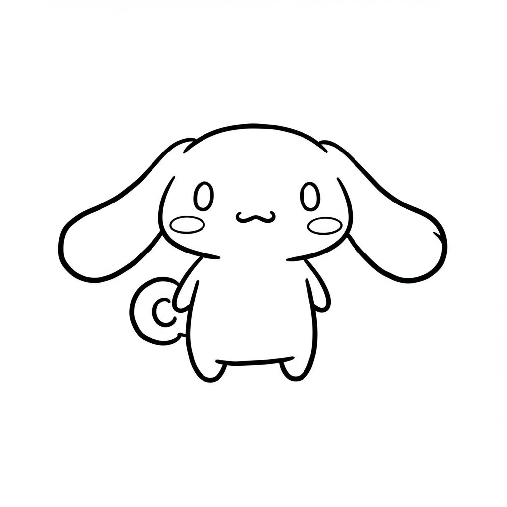 cinnamoroll easy coloring page
