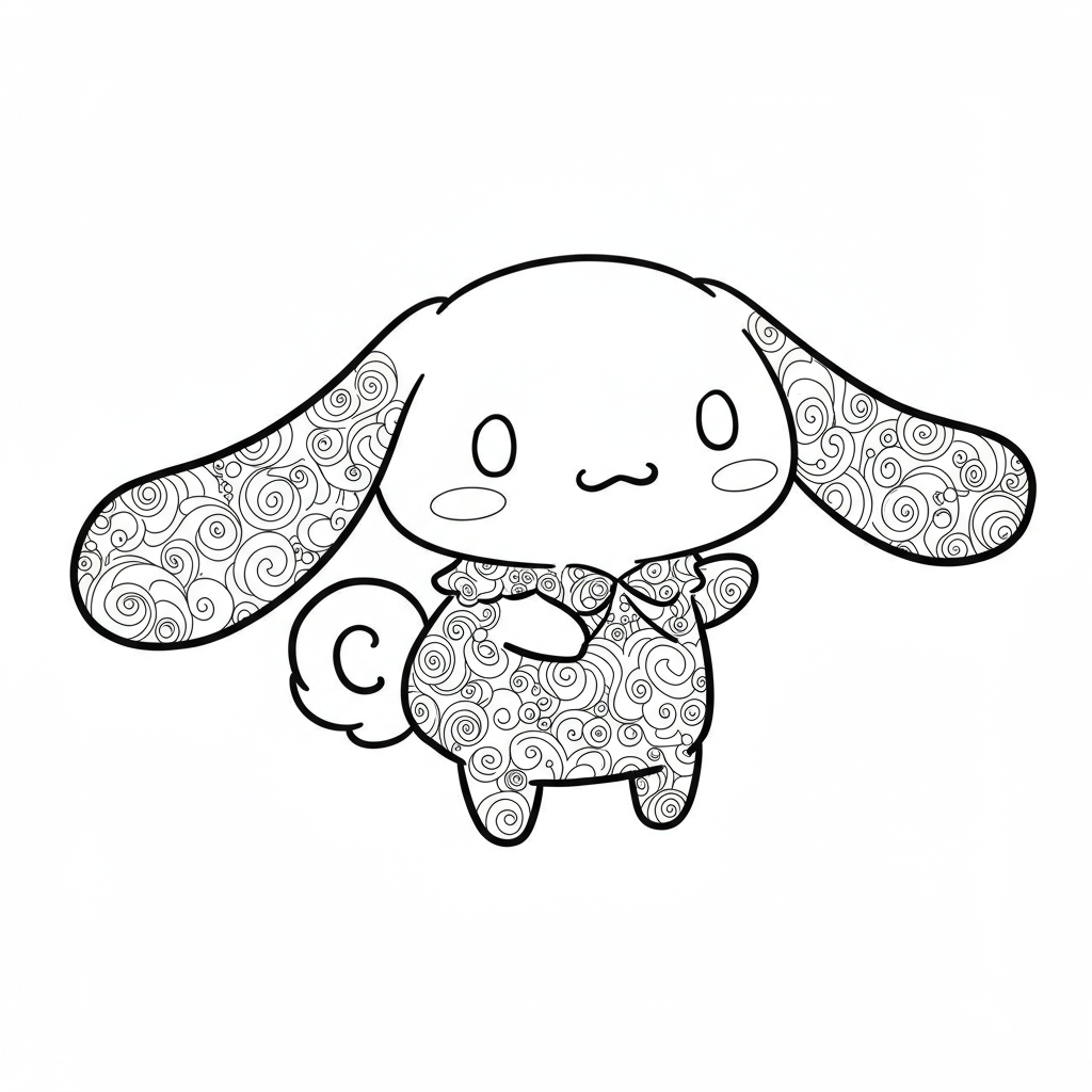 cinnamoroll pattern coloring page