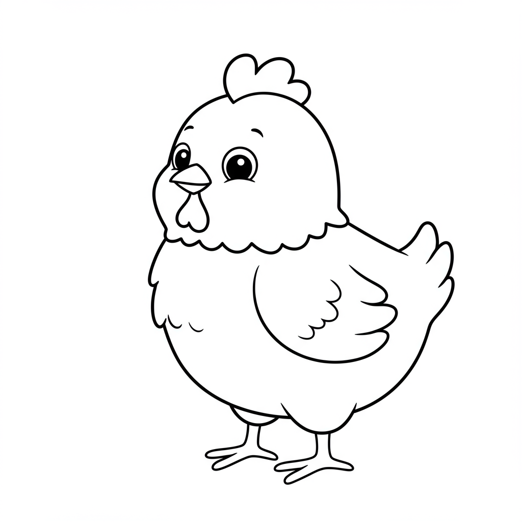 color page chicken baby coloring page