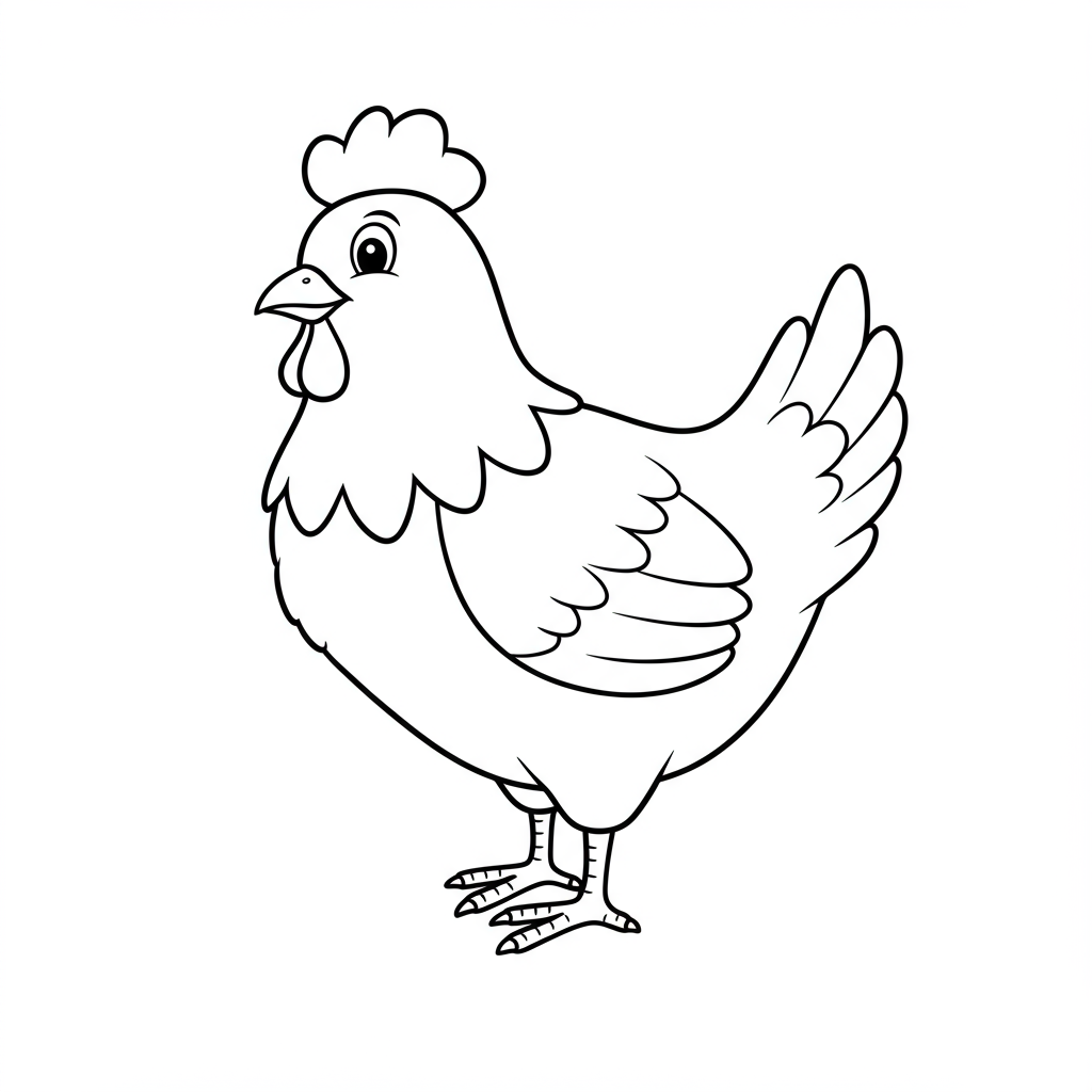 color page chicken educational coloring page