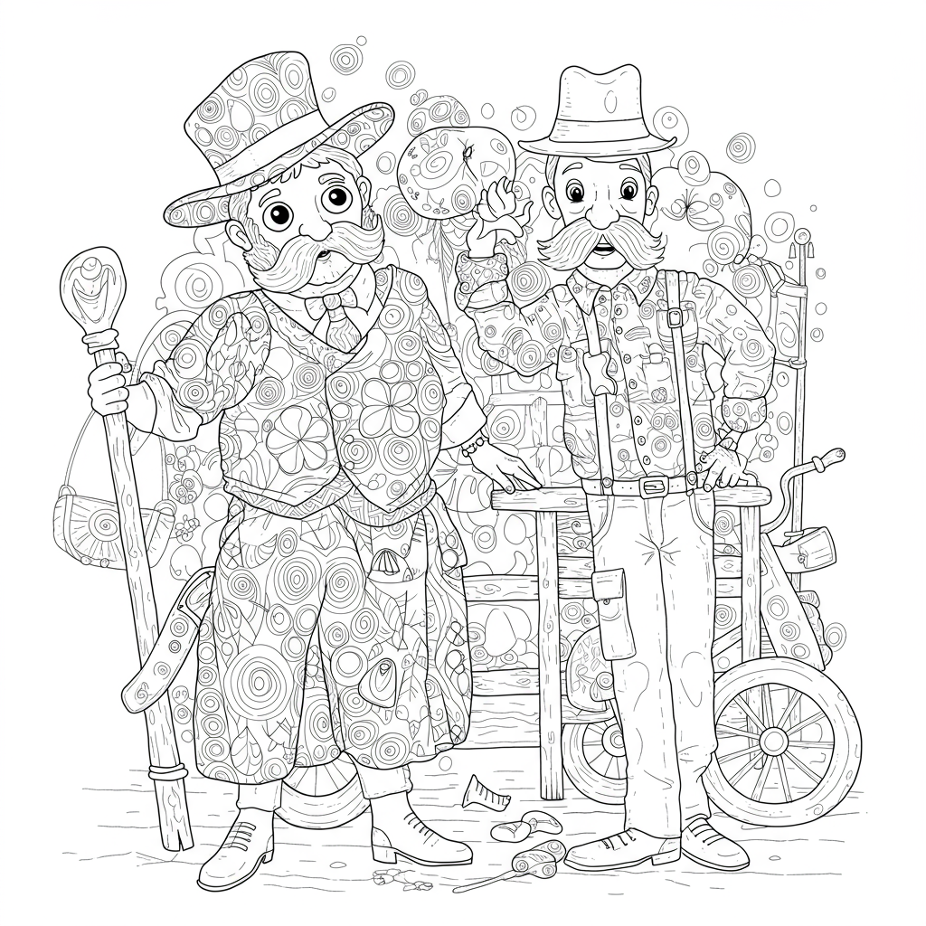 color pages for father's day detailed coloring page
