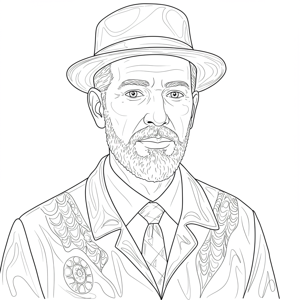 color pages for father's day portrait coloring page