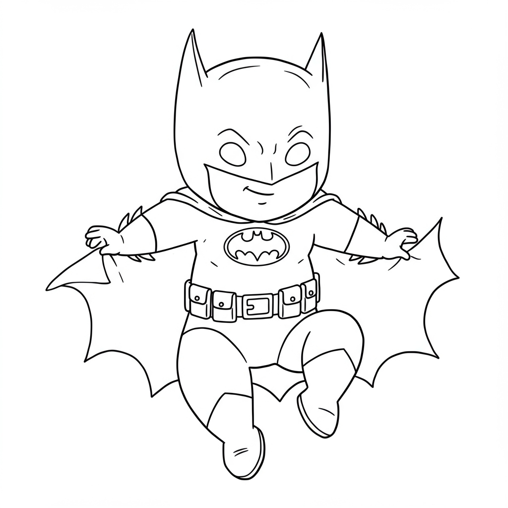 disegni da colorare batman bambino pagina da colorare