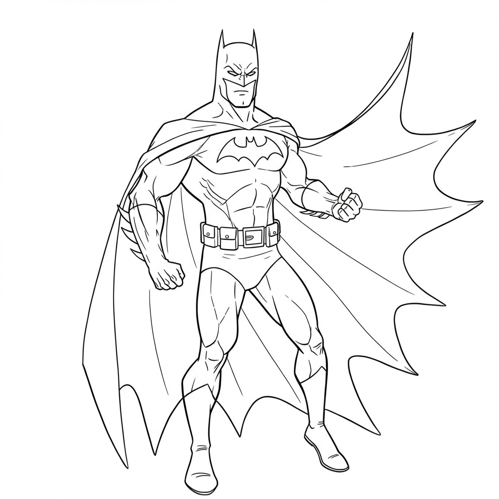 disegni da colorare batman cartone animato pagina da colorare